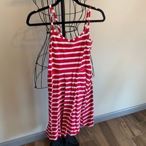 Red and white sun dress